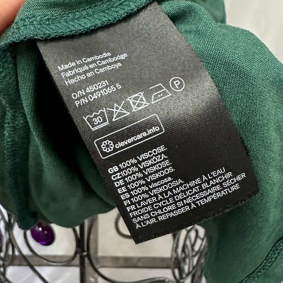 NWT H&M green spaghetti strap tank top size L - Picture 7 of 7